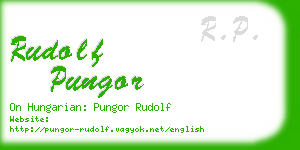 rudolf pungor business card